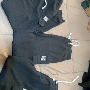 Aeropostale Black Sweatpants with White Drawstrings